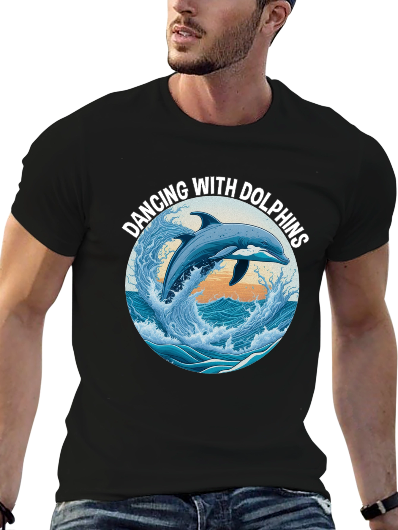 Dancing with Dolphins Graphic Tee