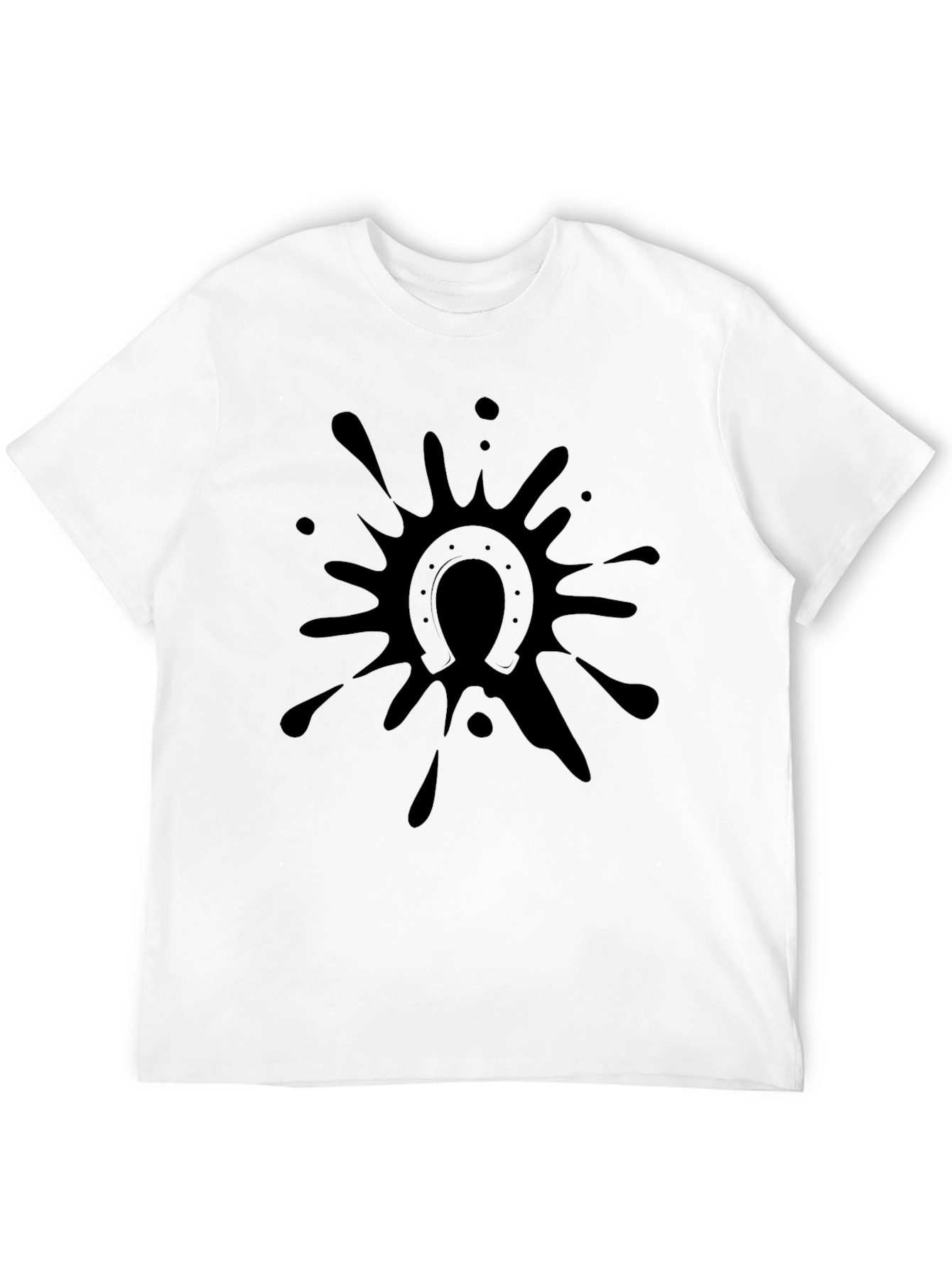Black Horseshoe Splash T-Shirt