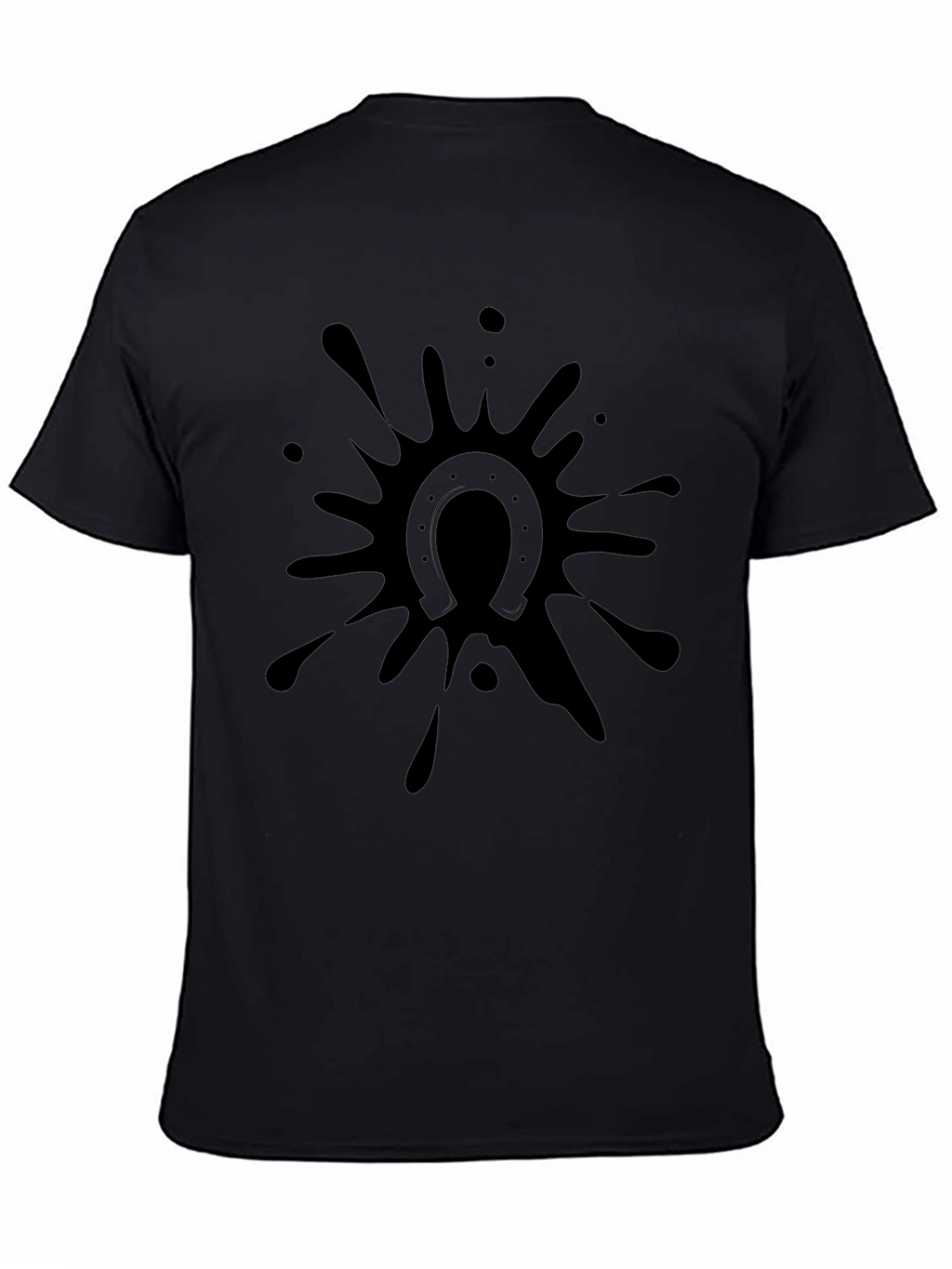 Black Horseshoe Splash T-Shirt