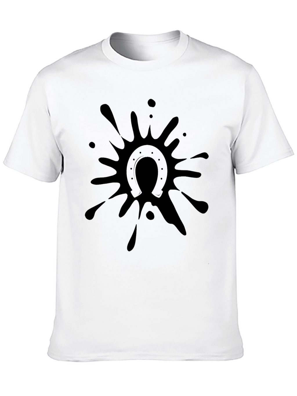 Black Horseshoe Splash T-Shirt