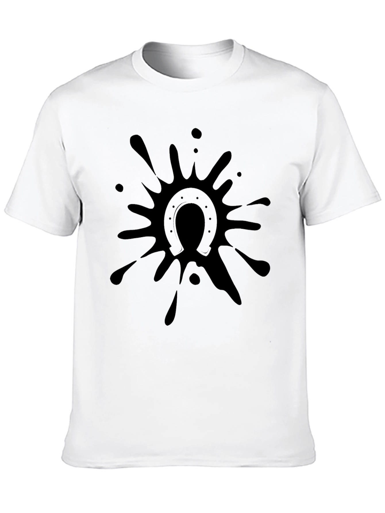 Black Horseshoe Splash T-Shirt