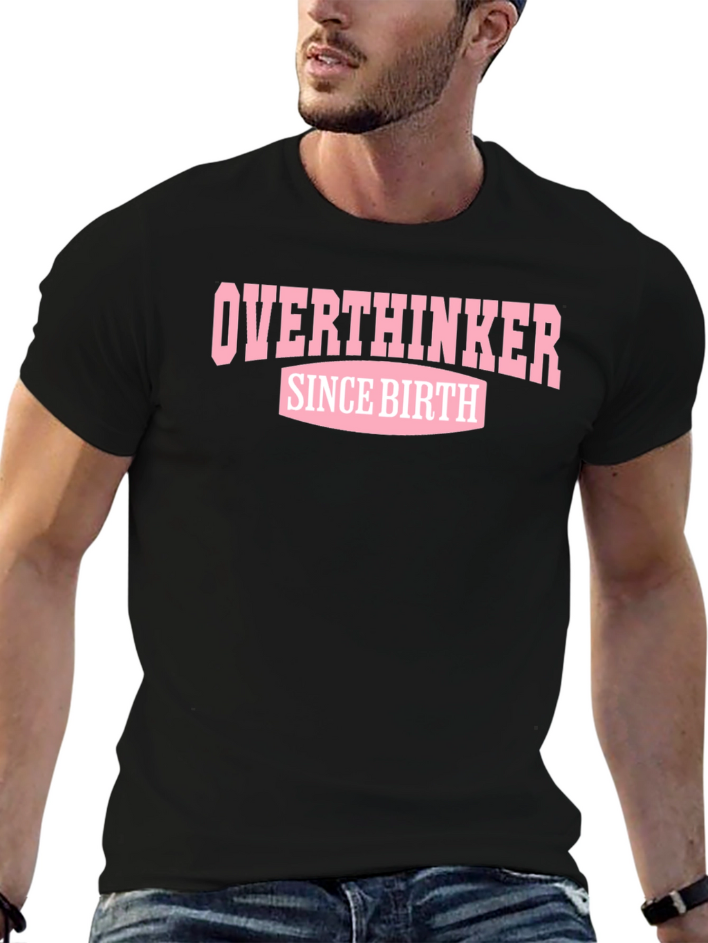 Overthinker Since Birth Black T-Shirt
