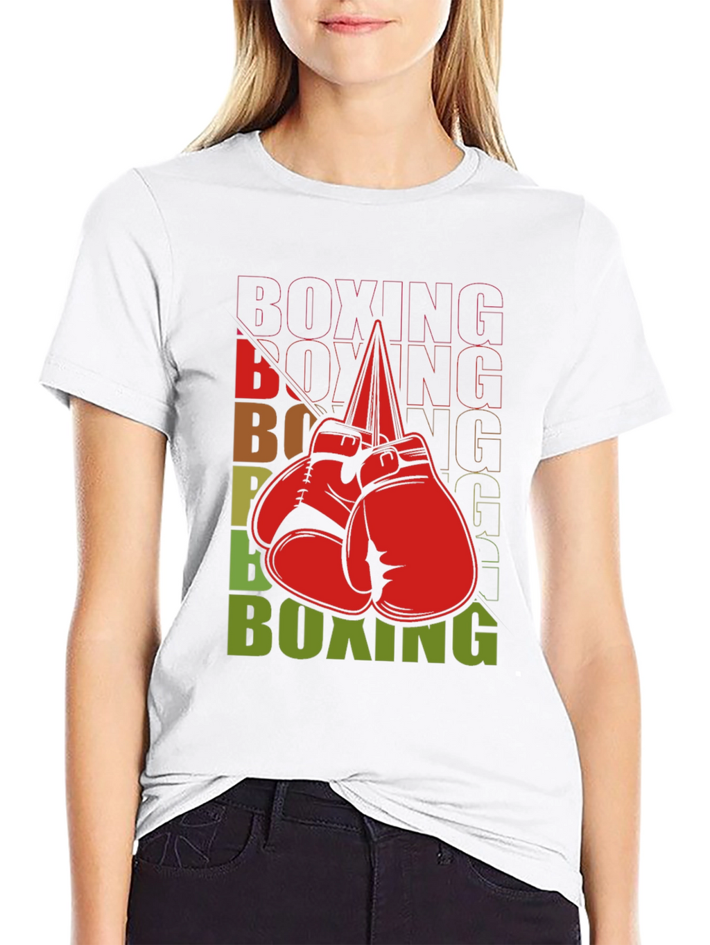 Boxing Gloves Graphic Tee - Retro Style