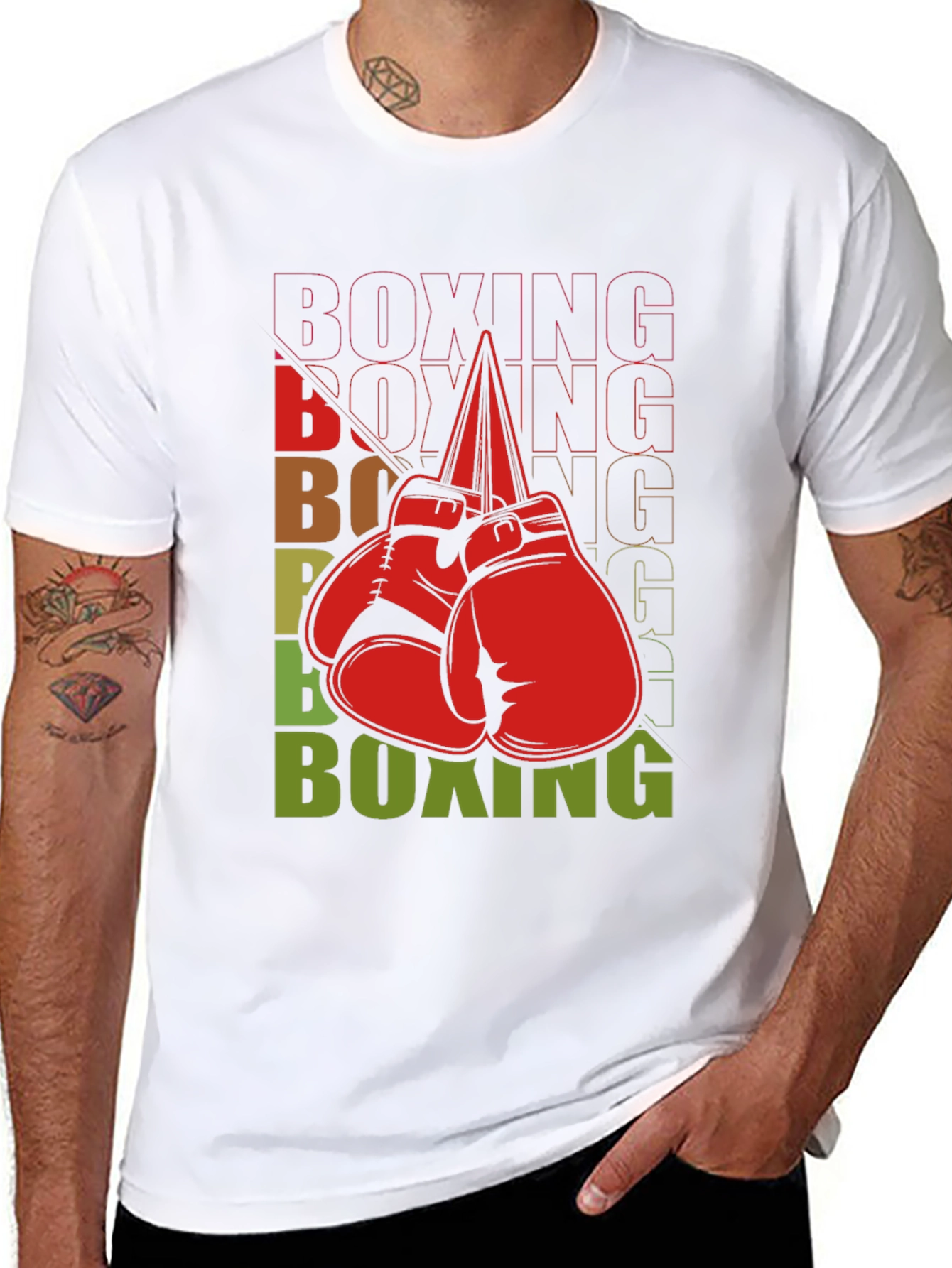 Boxing Gloves Graphic Tee - Retro Style