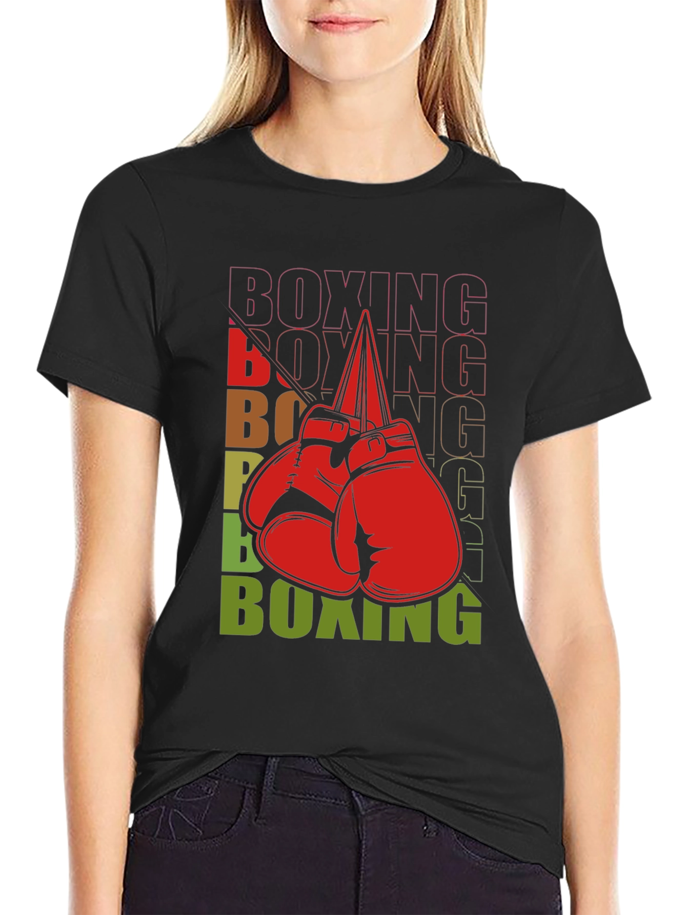 Boxing Gloves Graphic Tee - Retro Style