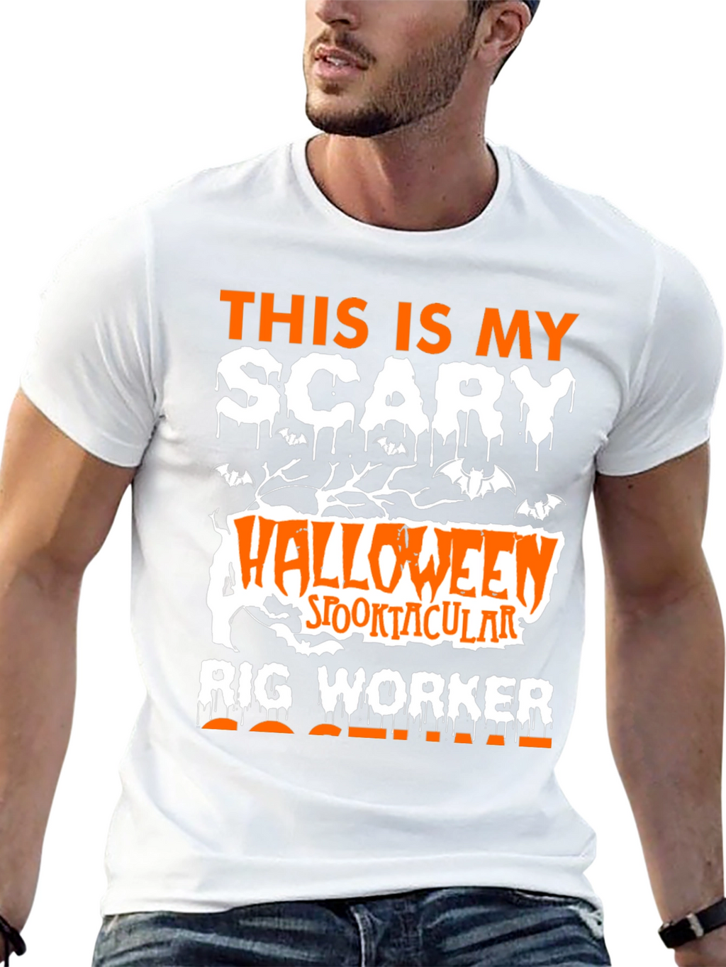 Scary Halloween Rig Worker T-Shirt