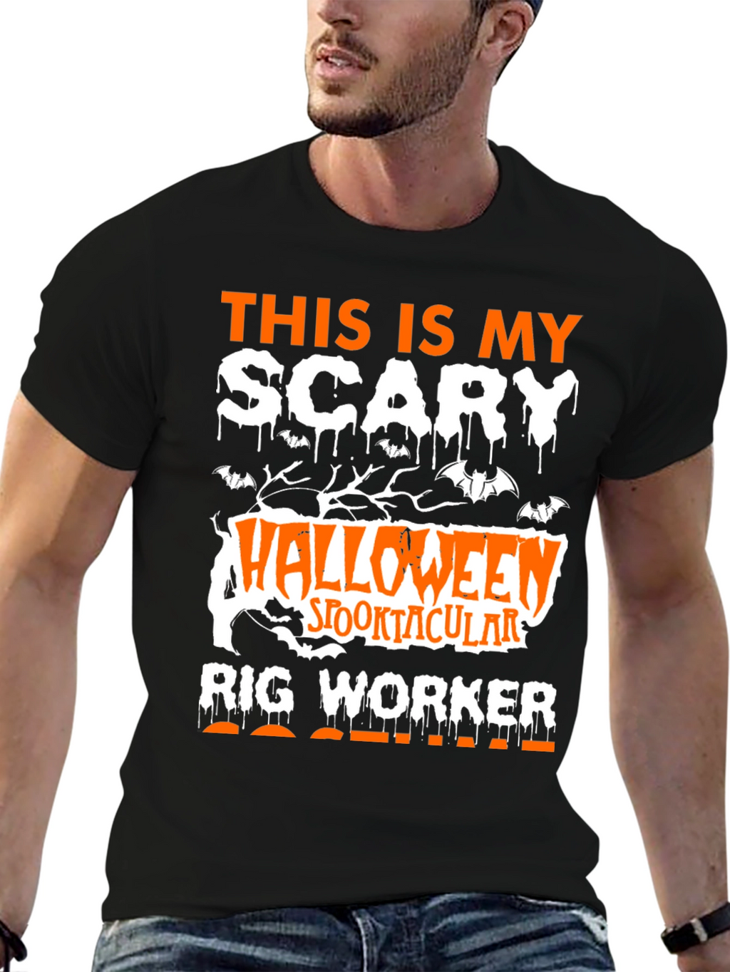 Scary Halloween Rig Worker T-Shirt