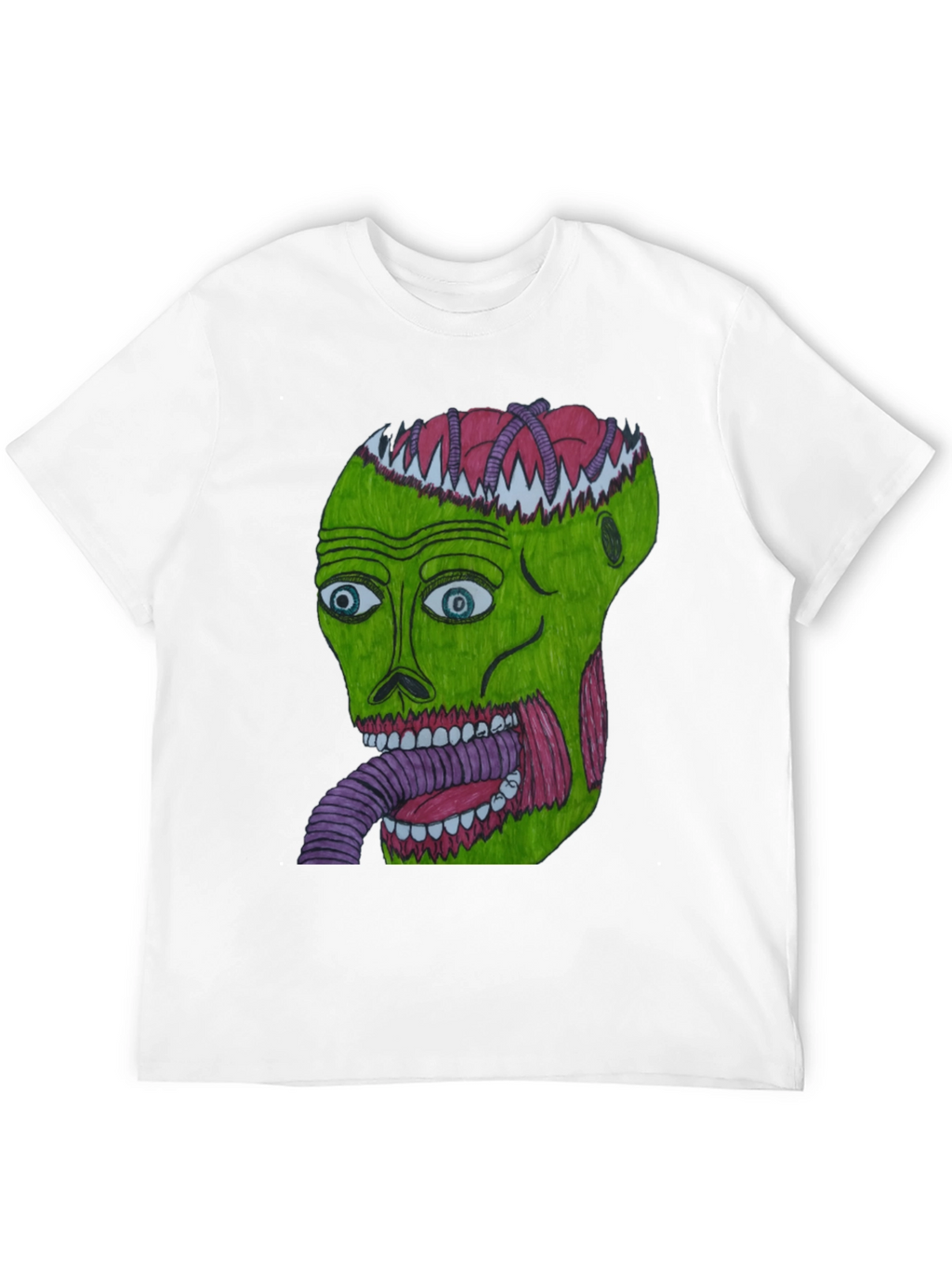 Grotesque Green Head Graphic T-Shirt