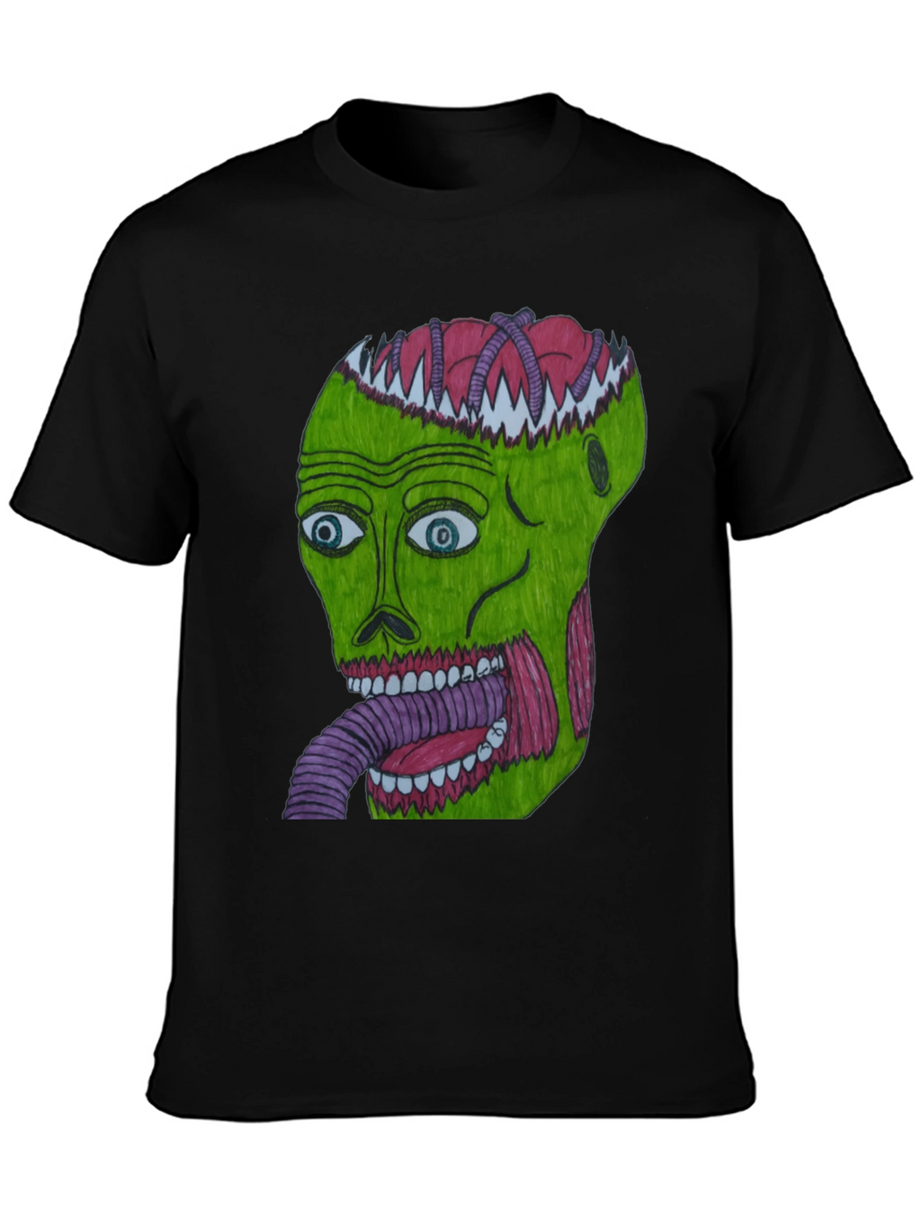Grotesque Green Head Graphic T-Shirt