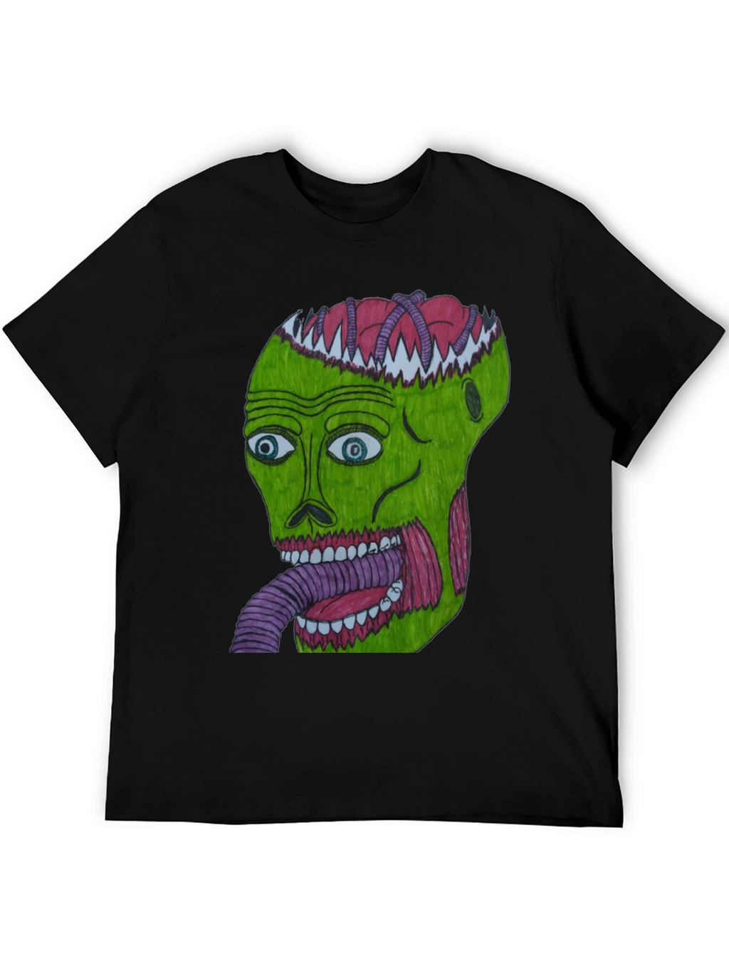 Grotesque Green Head Graphic T-Shirt