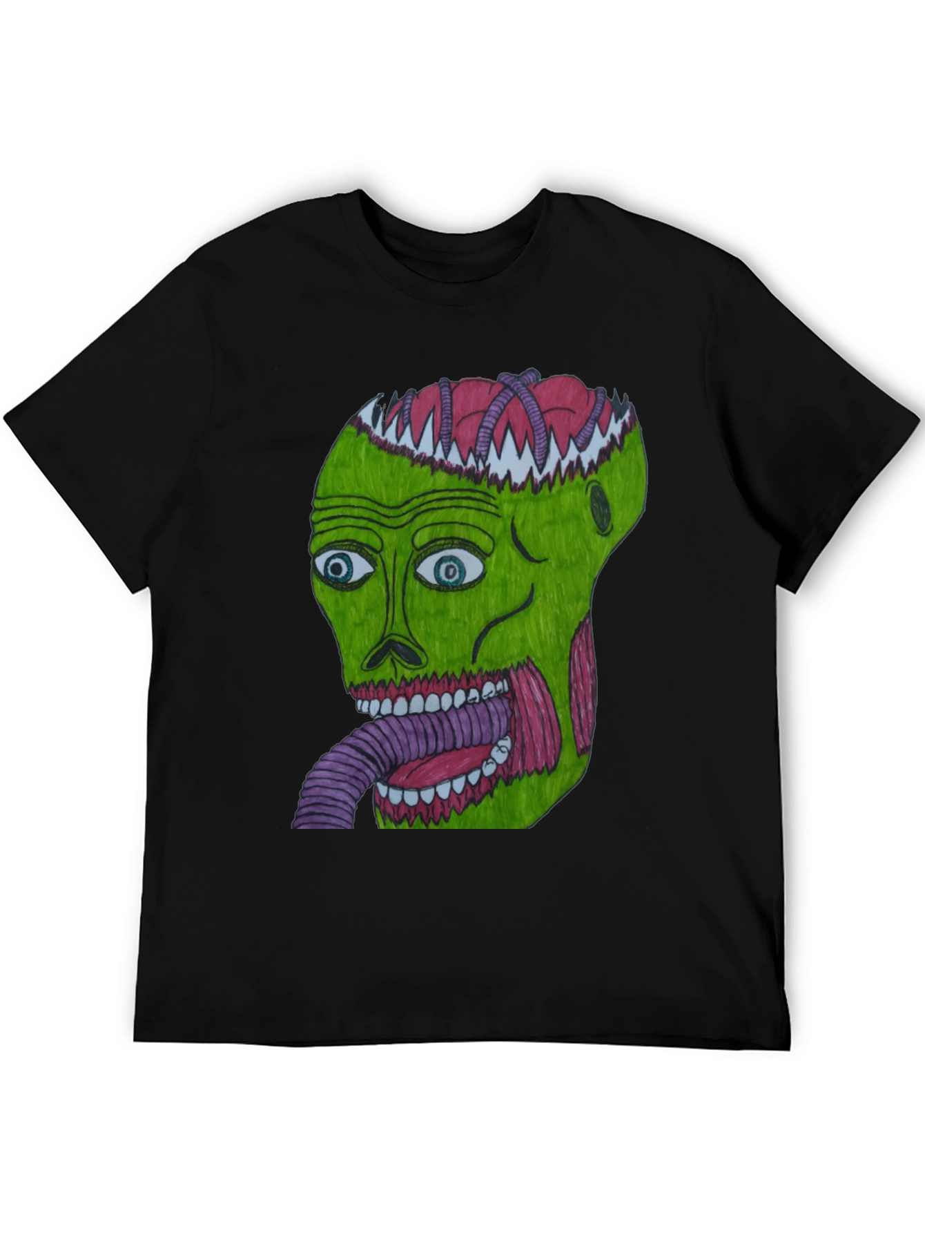 Grotesque Green Head Graphic T-Shirt