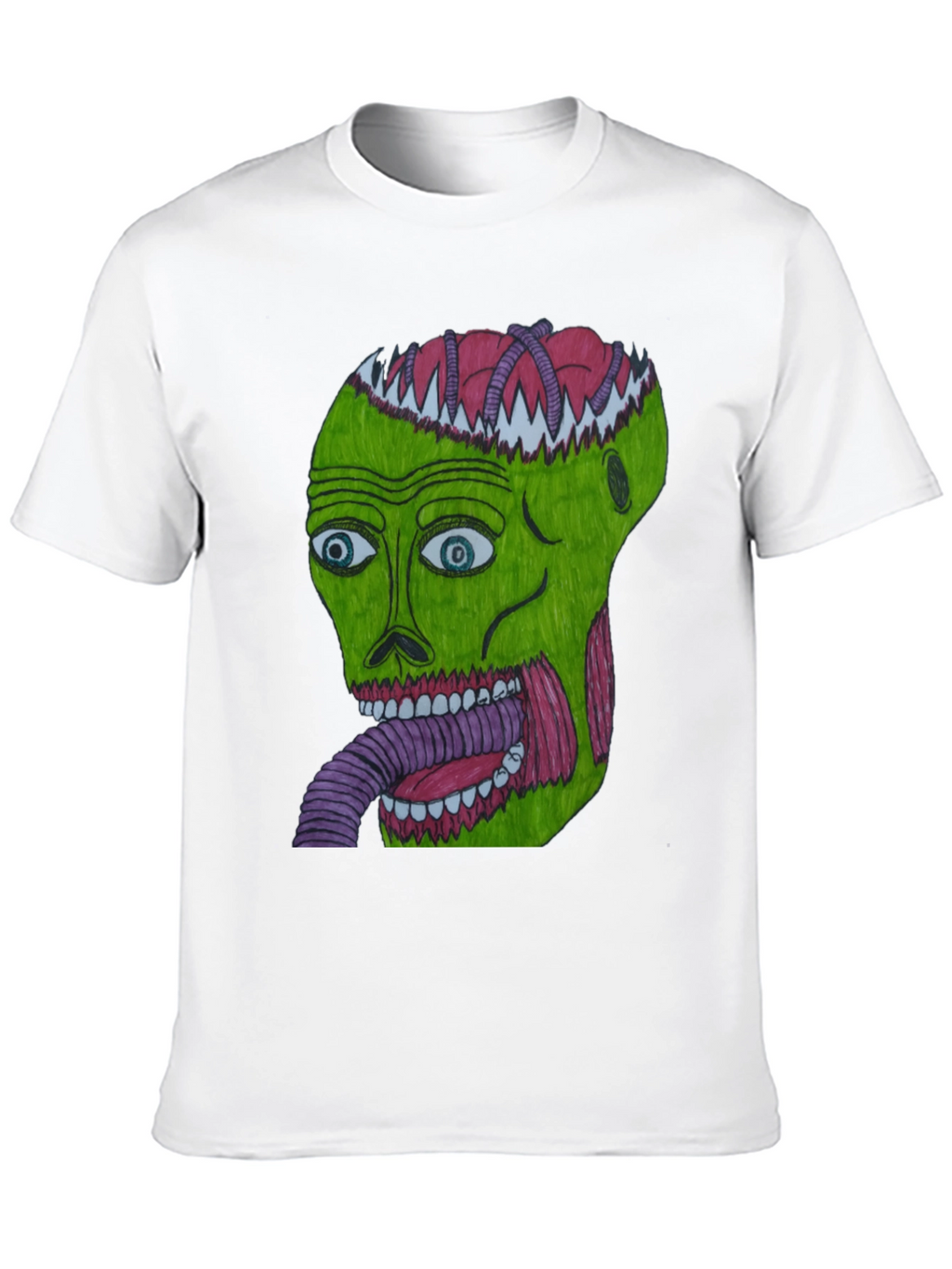 Grotesque Green Head Graphic T-Shirt