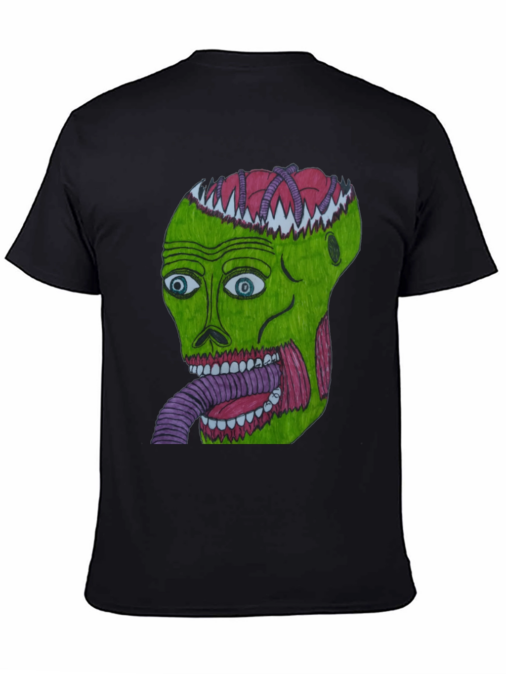 Grotesque Green Head Graphic T-Shirt