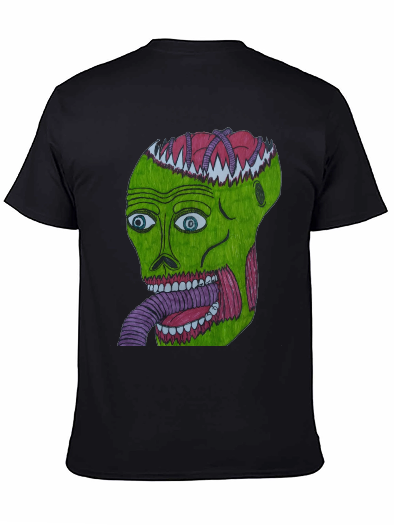 Grotesque Green Head Graphic T-Shirt