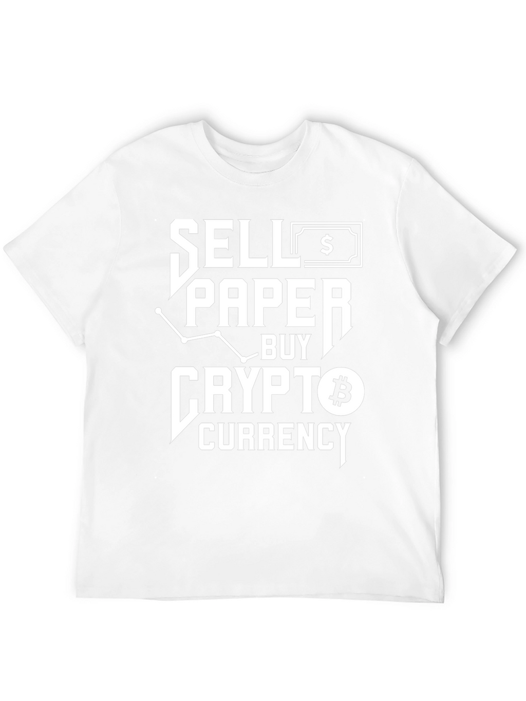 Sell Paper Buy Crypto Black Graphic Tee