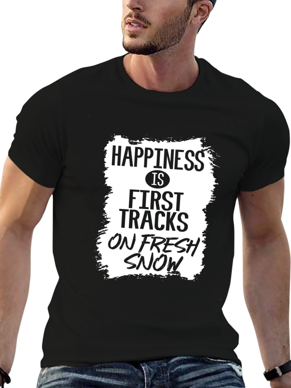 Happiness First Tracks Fresh Snow T-Shirt