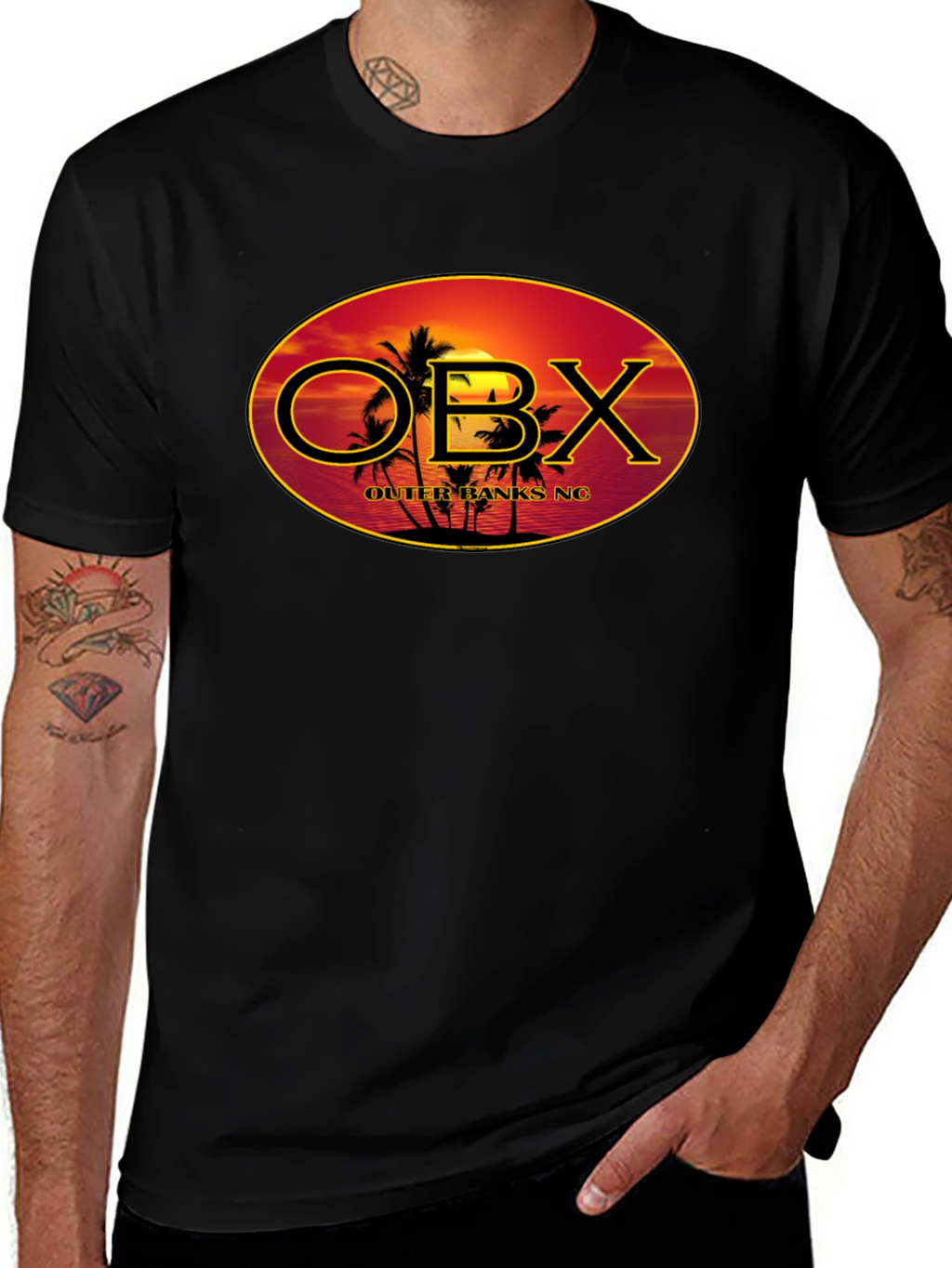 Outer Banks OBX Black Graphic T-Shirt