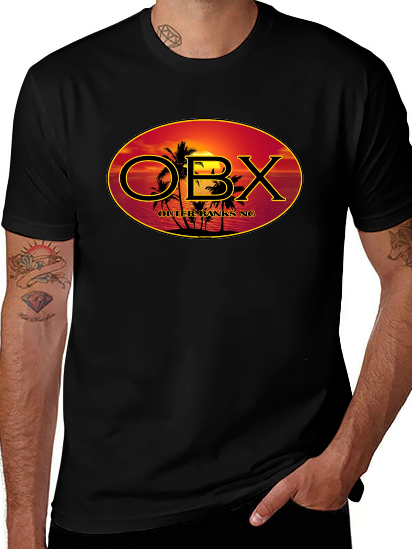 Outer Banks OBX Black Graphic T-Shirt