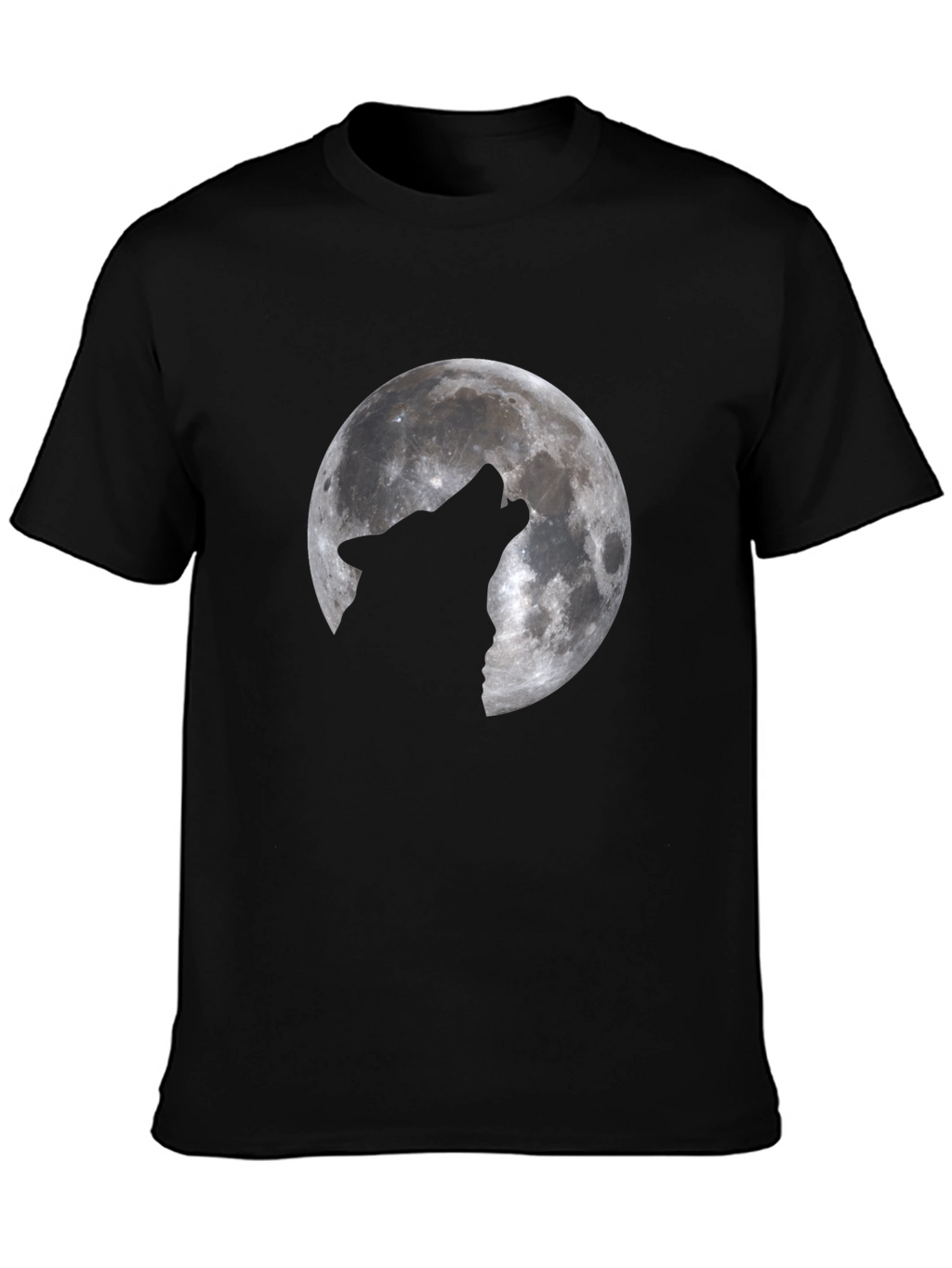 Wolf Moon Graphic T-Shirt - Black Cotton Tee
