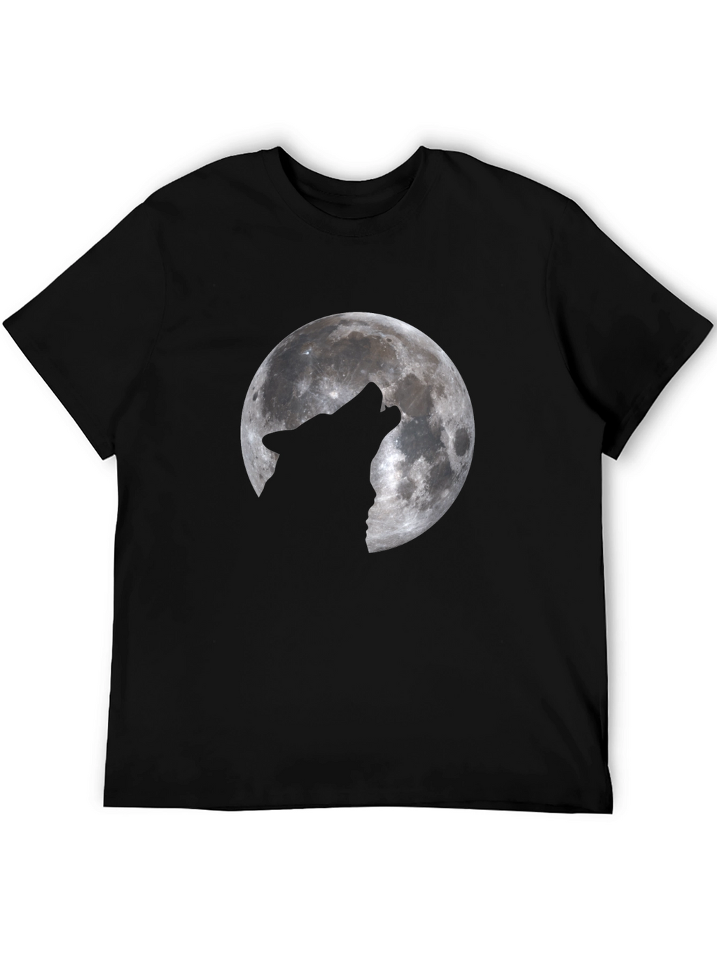 Wolf Moon Graphic T-Shirt - Black Cotton Tee