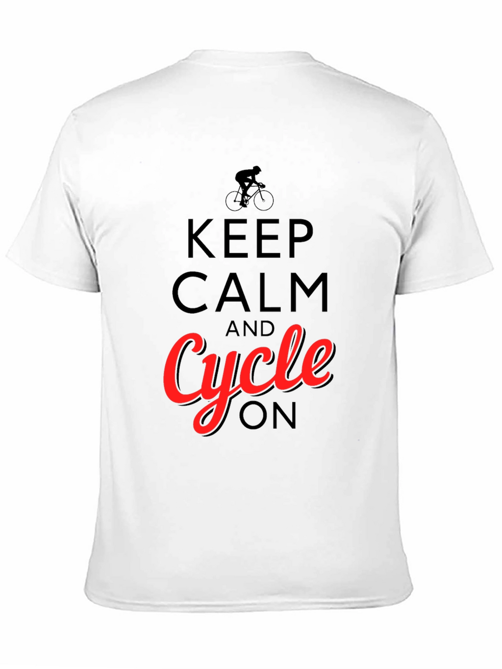 Keep Calm and Cycle On T-Shirt - Black