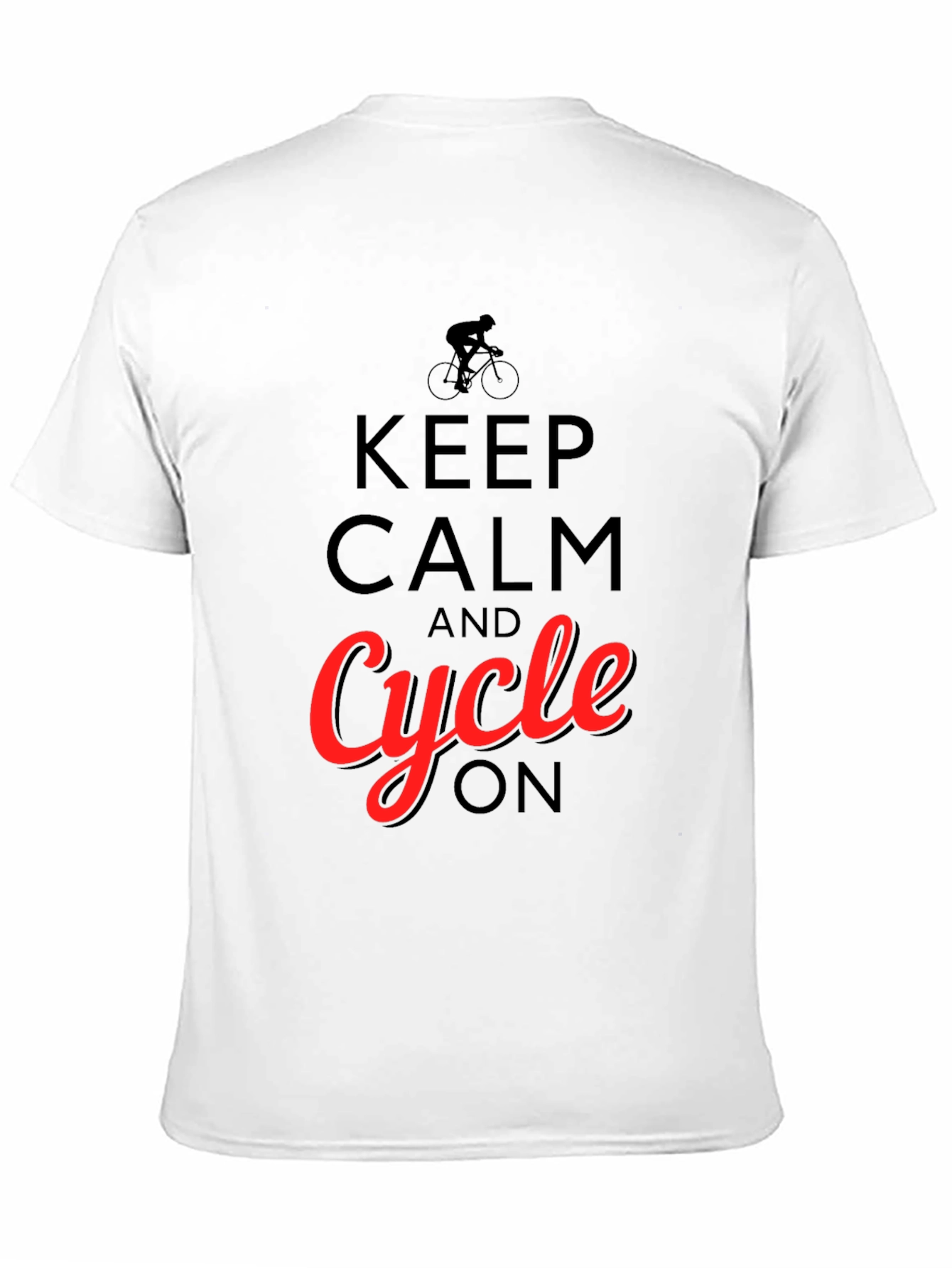 Keep Calm and Cycle On T-Shirt - Black