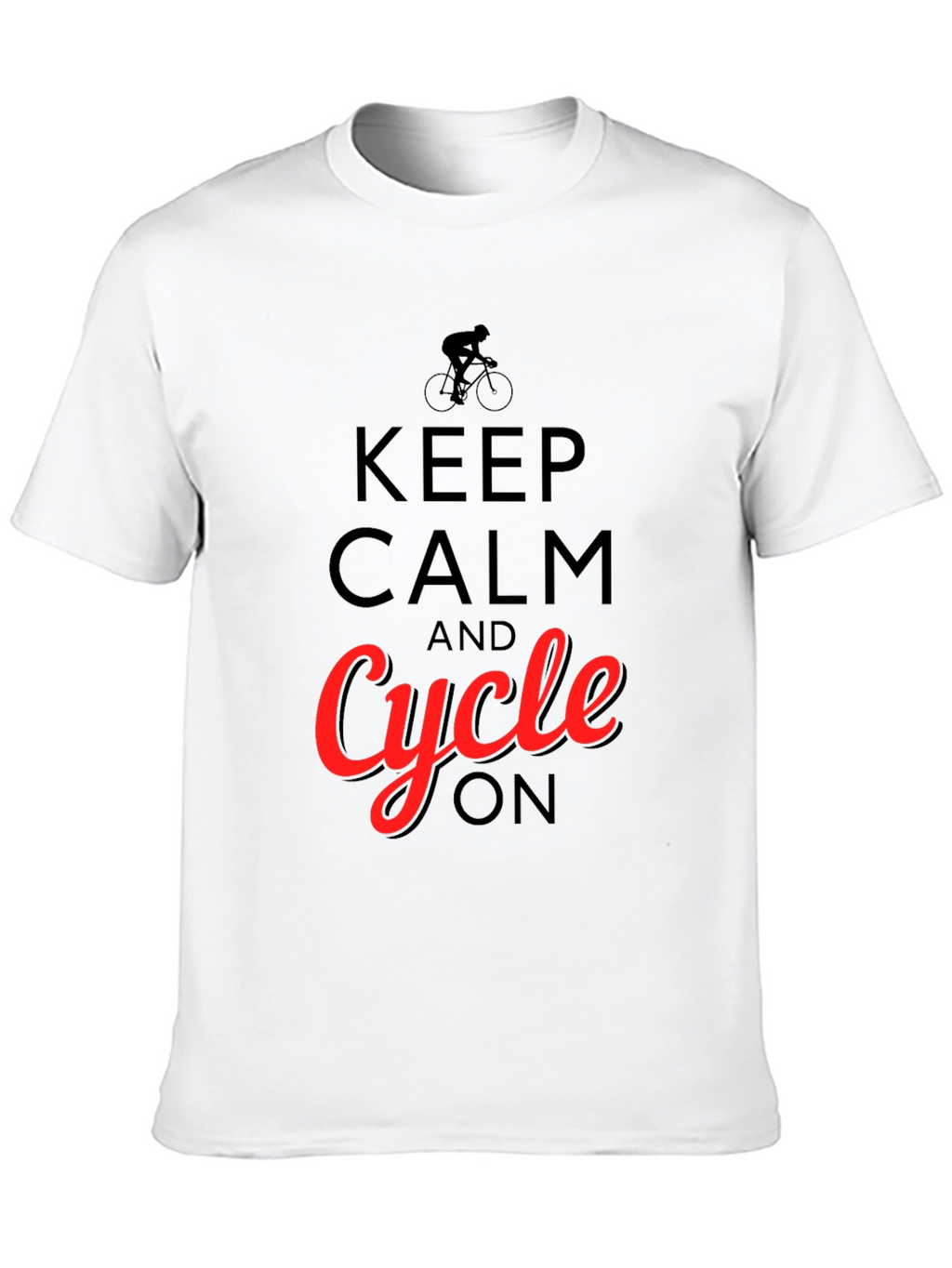 Keep Calm and Cycle On T-Shirt - Black