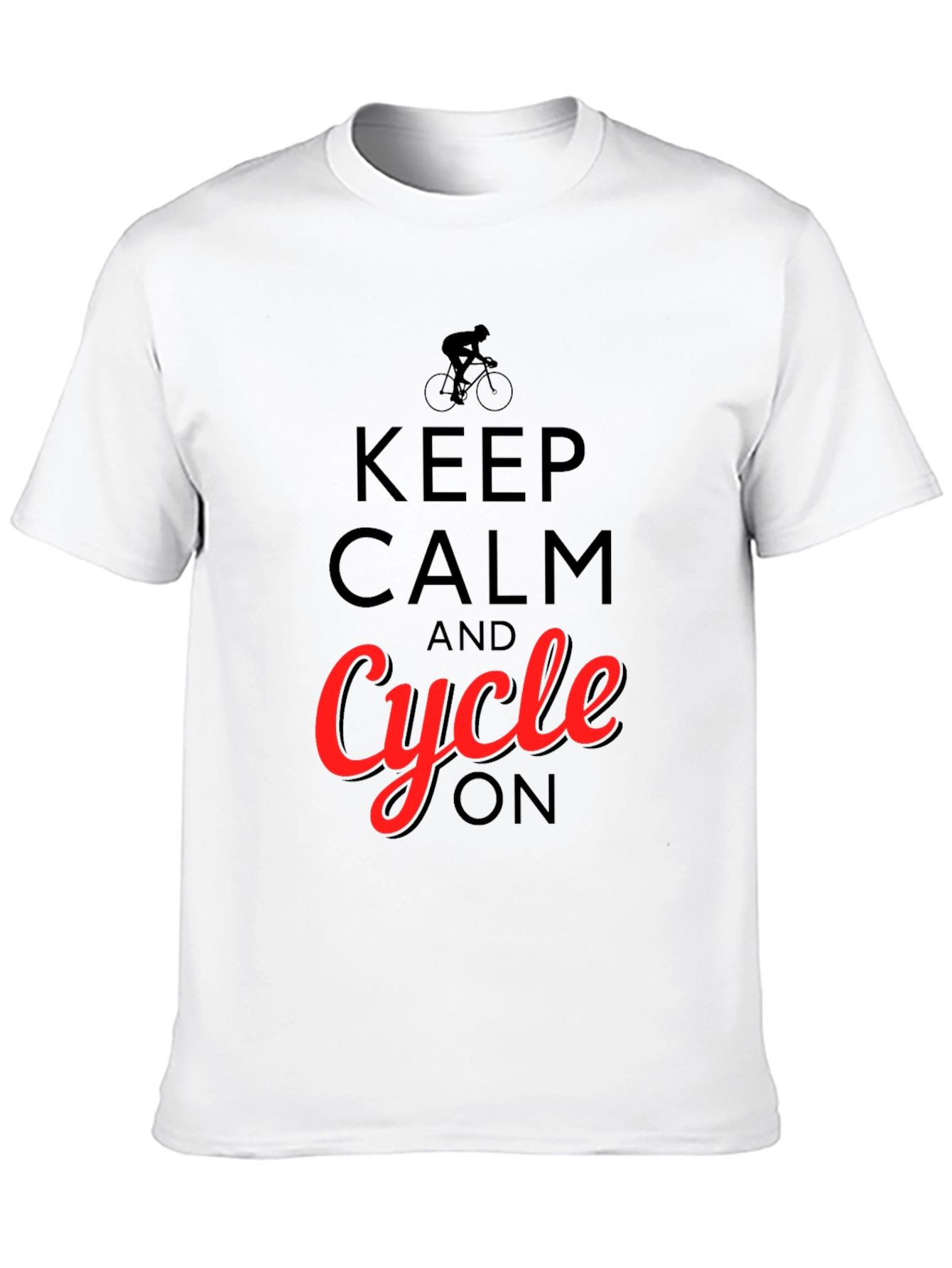 Keep Calm and Cycle On T-Shirt - Black
