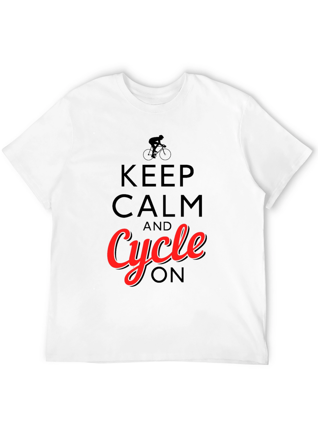 Keep Calm and Cycle On T-Shirt - Black