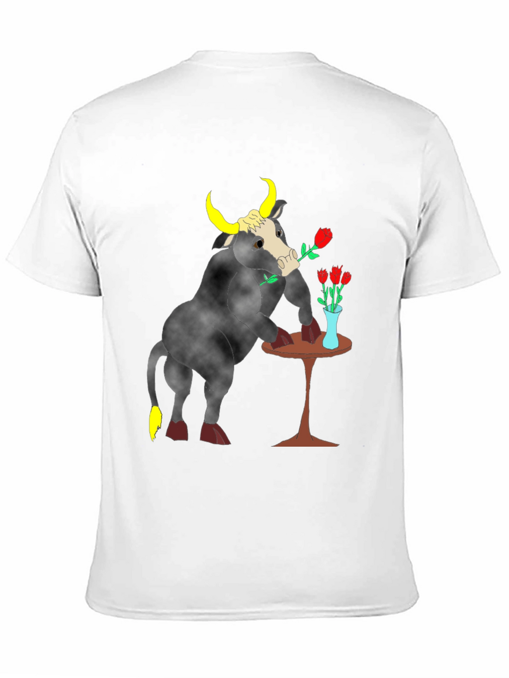 Romantic Bull Graphic Tee - Black