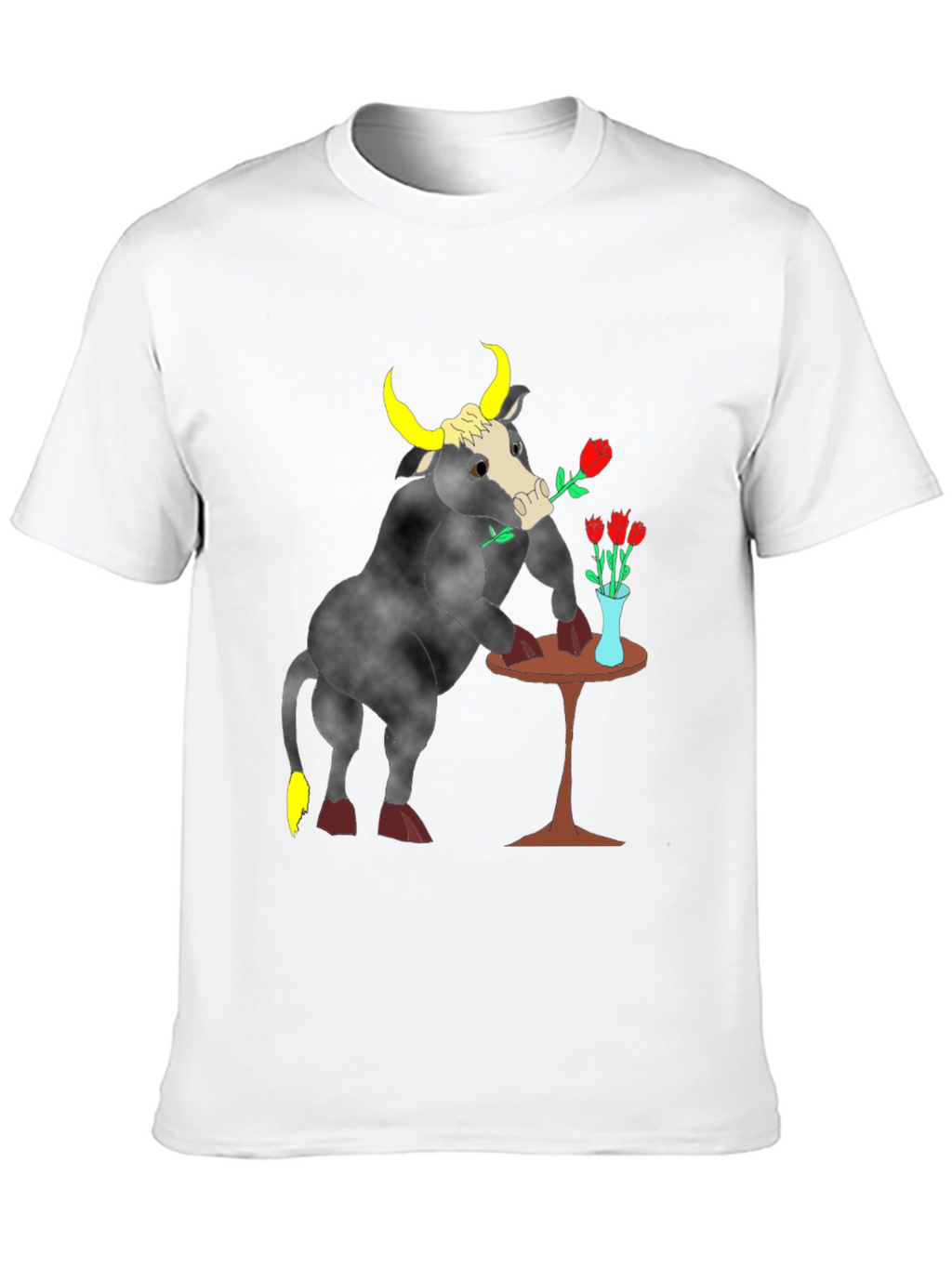 Romantic Bull Graphic Tee - Black