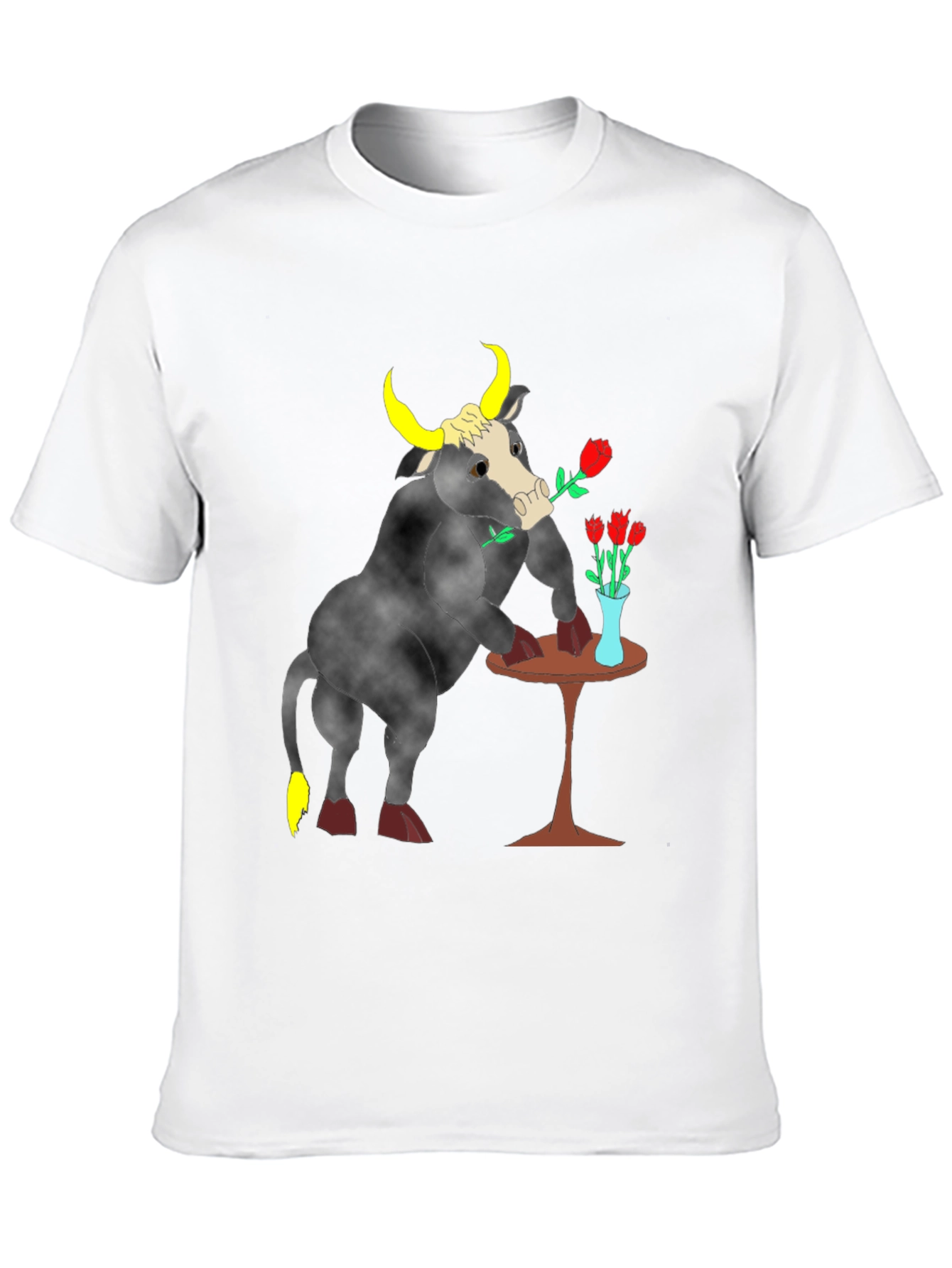 Romantic Bull Graphic Tee - Black