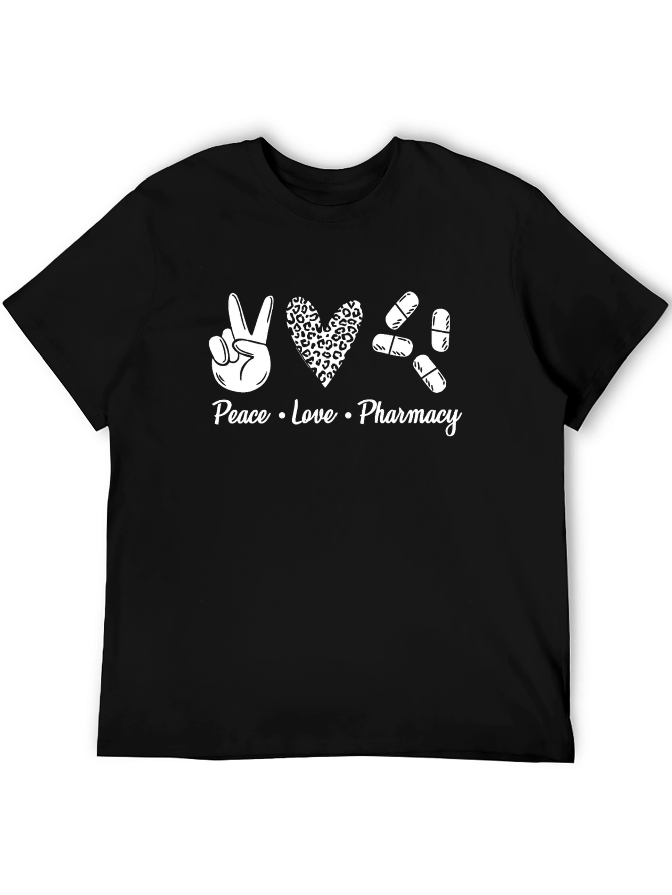 Peace Love Pharmacy T-Shirt - Pharmacist Apparel