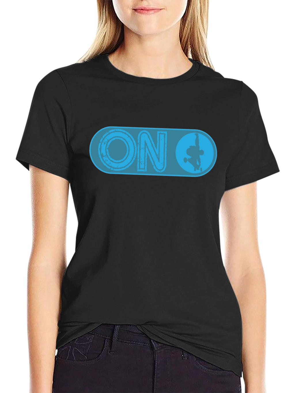 Skate ON Graphic T-Shirt - Black