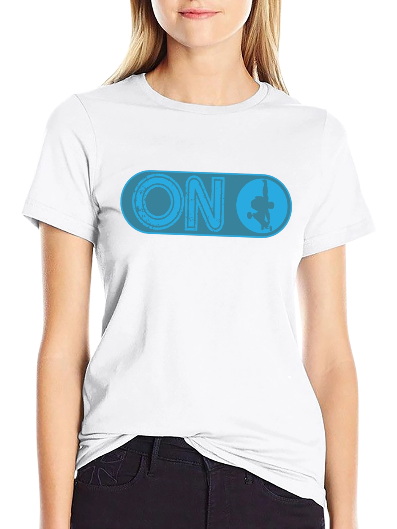 Skate ON Graphic T-Shirt - Black