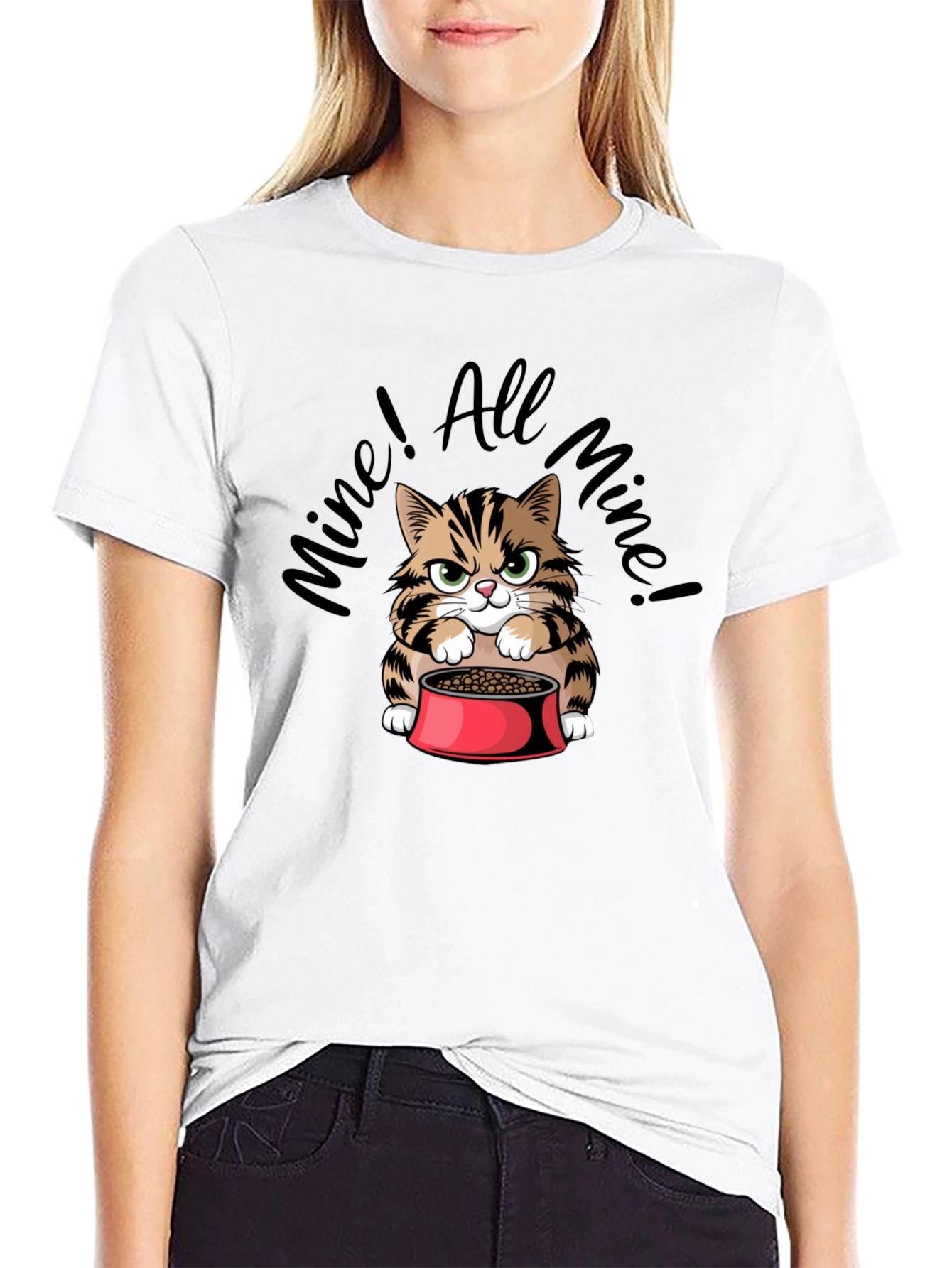 Funny Mine! All Mine! Cat Graphic T-Shirt