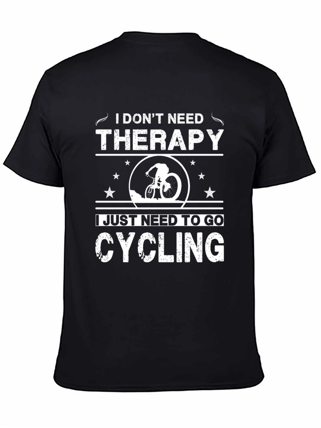 Cycling Therapy T-Shirt - Black Cotton Blend