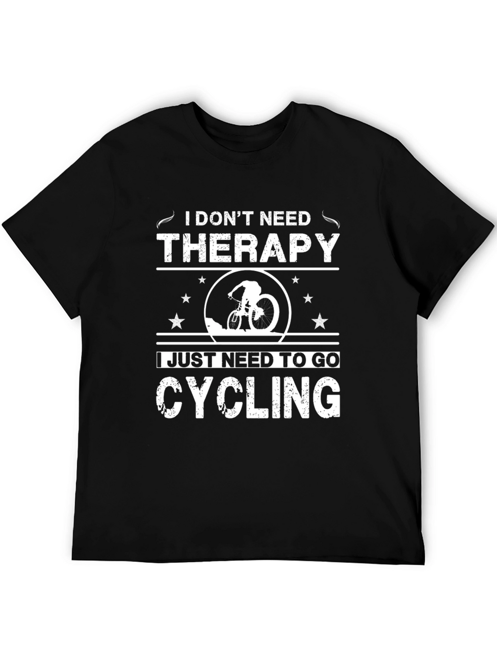 Cycling Therapy T-Shirt - Black Cotton Blend