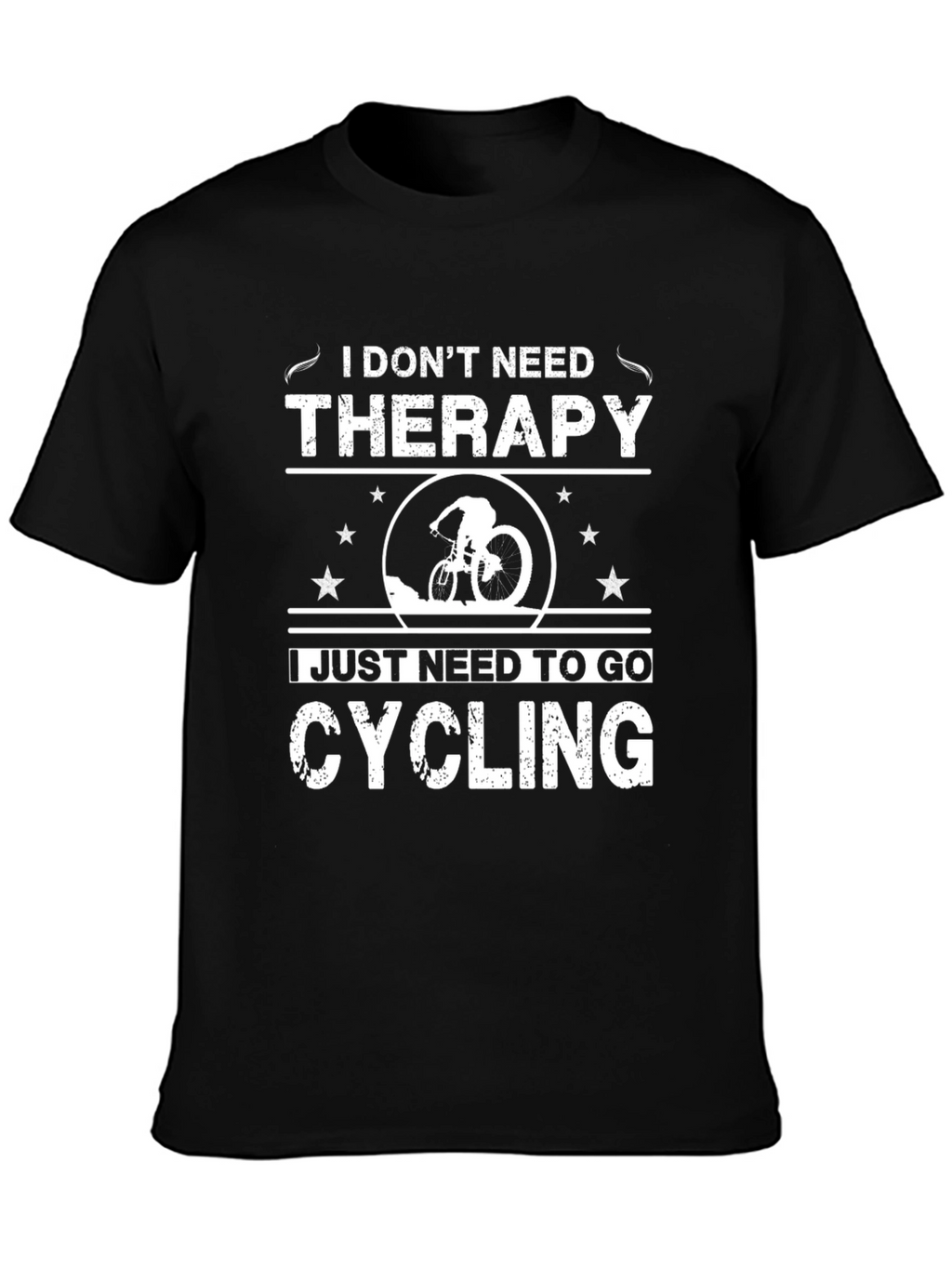 Cycling Therapy T-Shirt - Black Cotton Blend