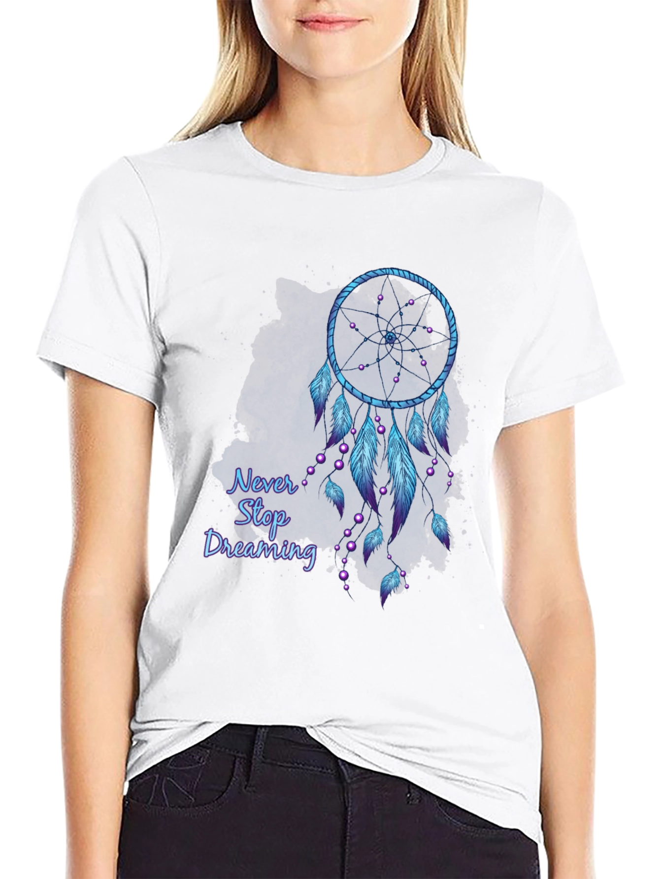 Dreamcatcher Graphic Tee - Never Stop Dreaming Shirt