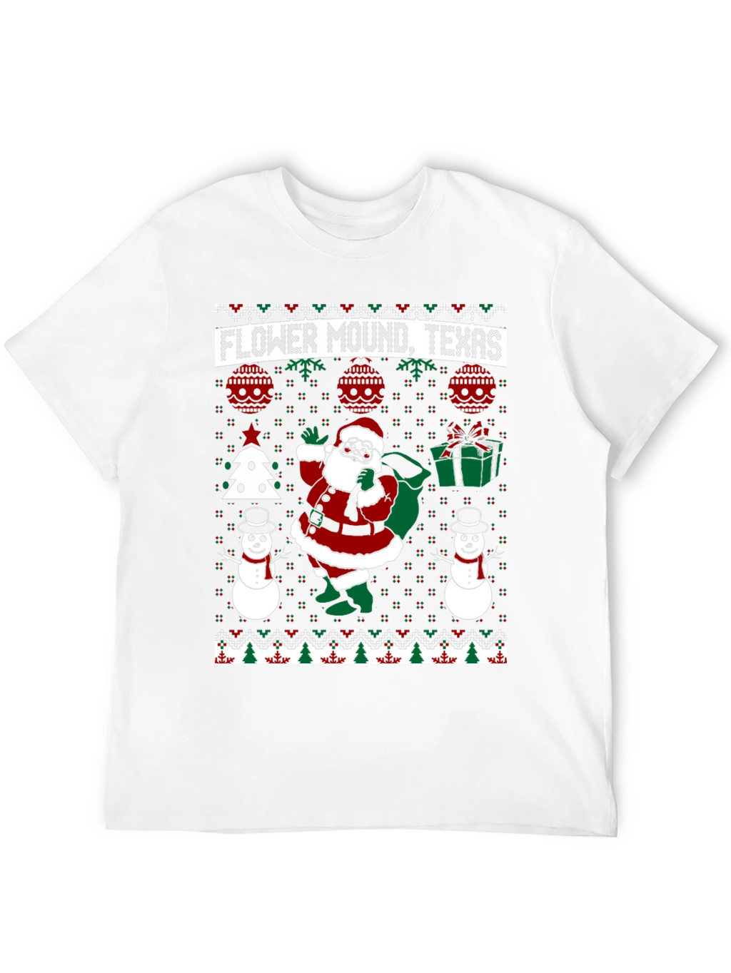 Flower Mound Texas Christmas Ugly T-Shirt