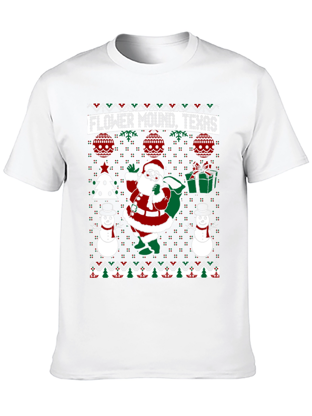 Flower Mound Texas Christmas Ugly T-Shirt