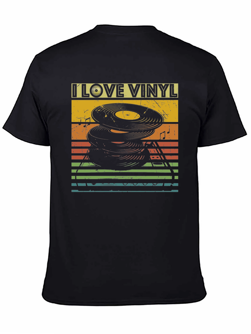 I Love Vinyl Retro Graphic Tee