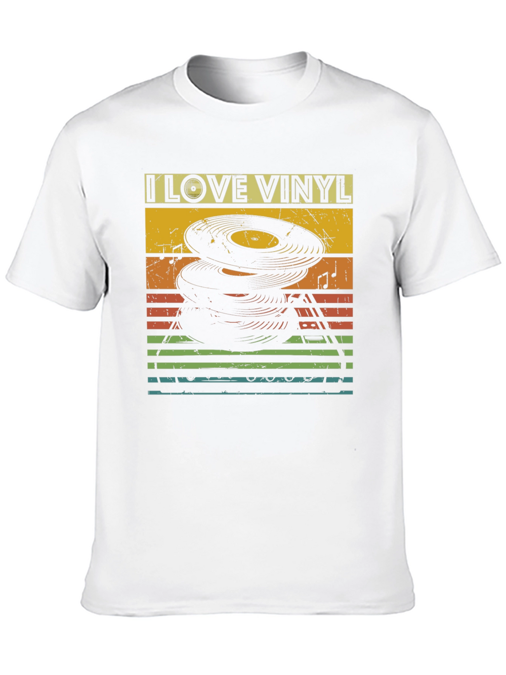 I Love Vinyl Retro Graphic Tee