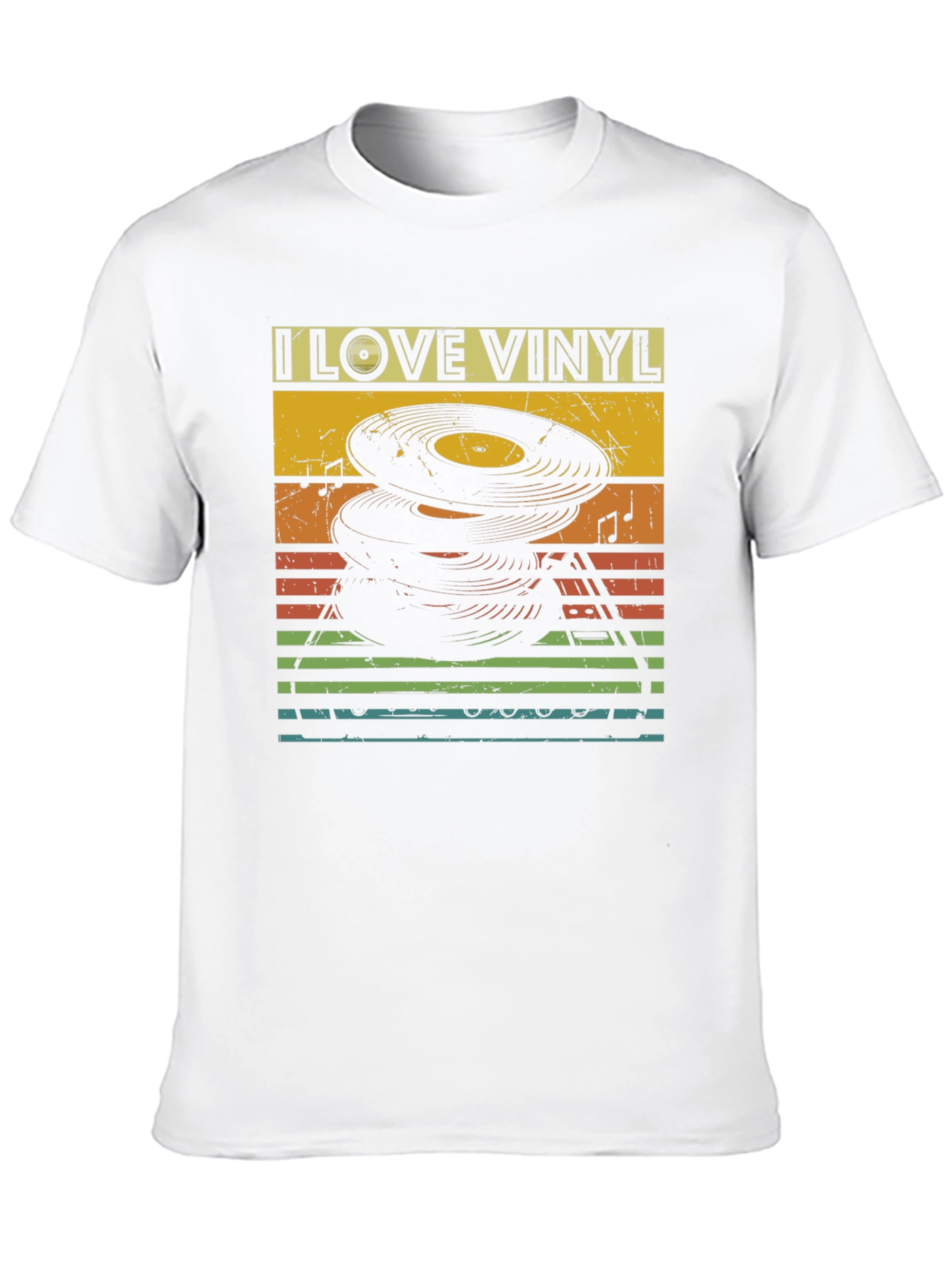 I Love Vinyl Retro Graphic Tee