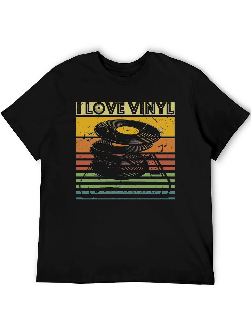 I Love Vinyl Retro Graphic Tee
