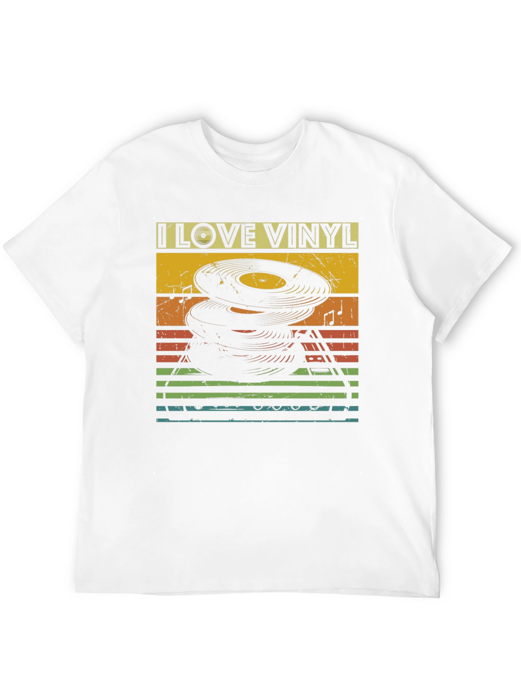 I Love Vinyl Retro Graphic Tee