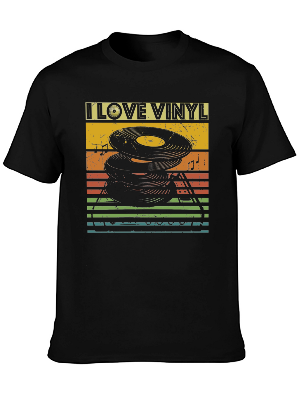 I Love Vinyl Retro Graphic Tee