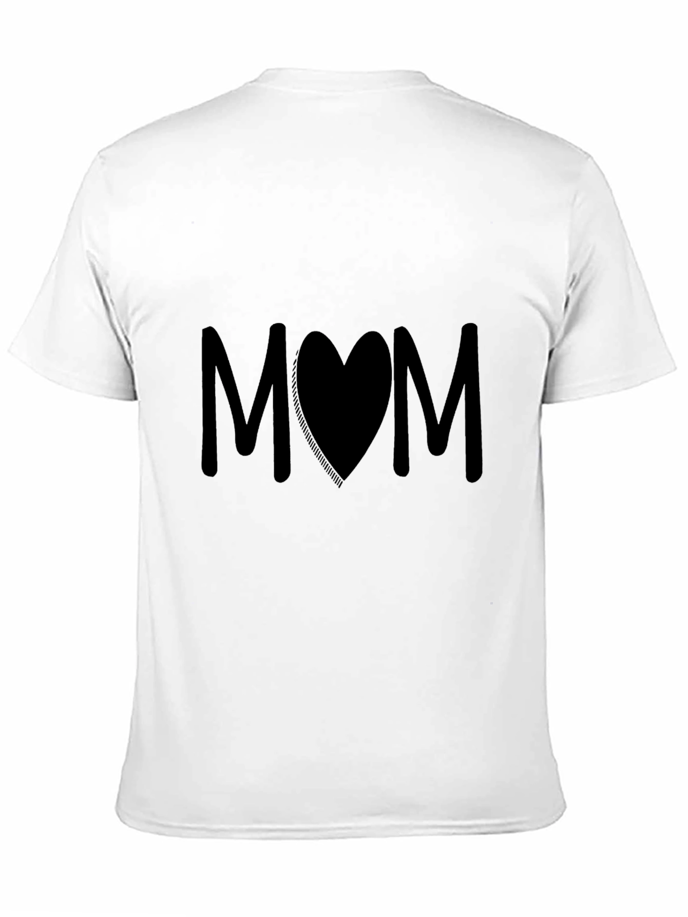 Mom Heart Graphic Black T-Shirt