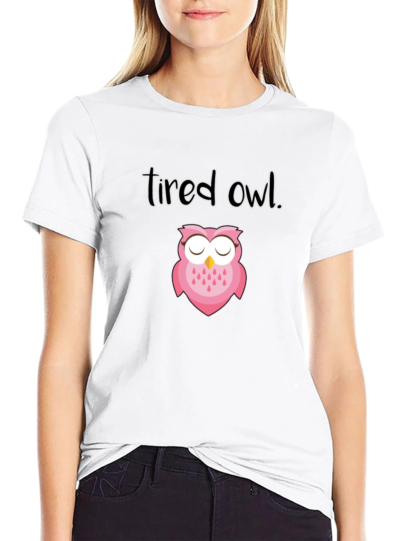 Tired Owl Graphic Tee - Soft & Stylish